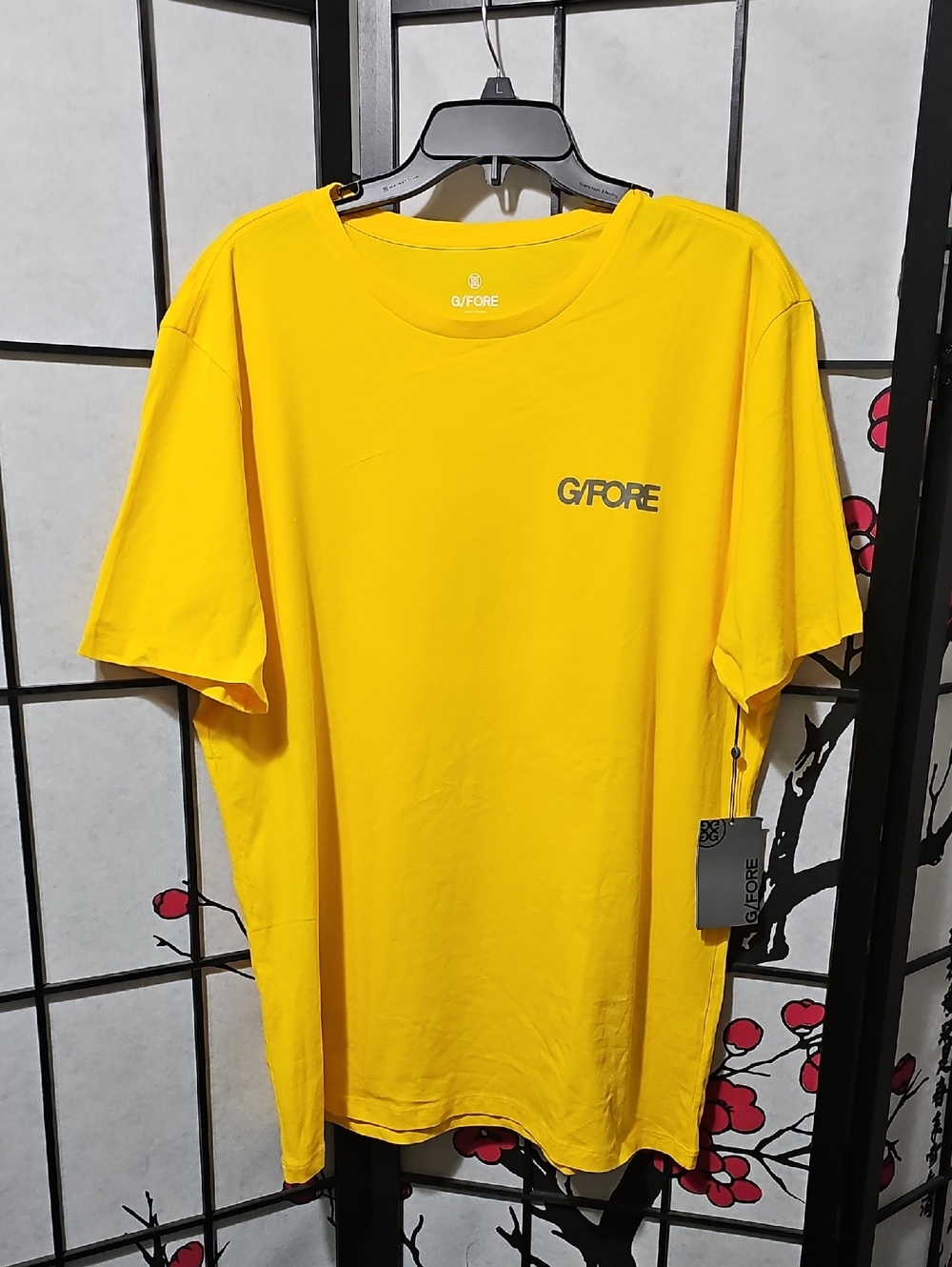 G/Fore Yellow Golf T-Shirt Size XL New